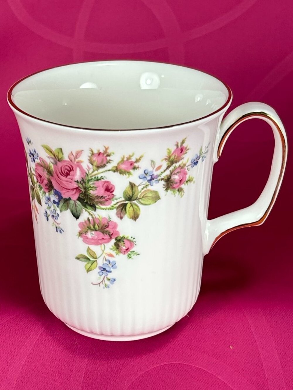 Royal Albert UK Moss Rose colorful coffee mug